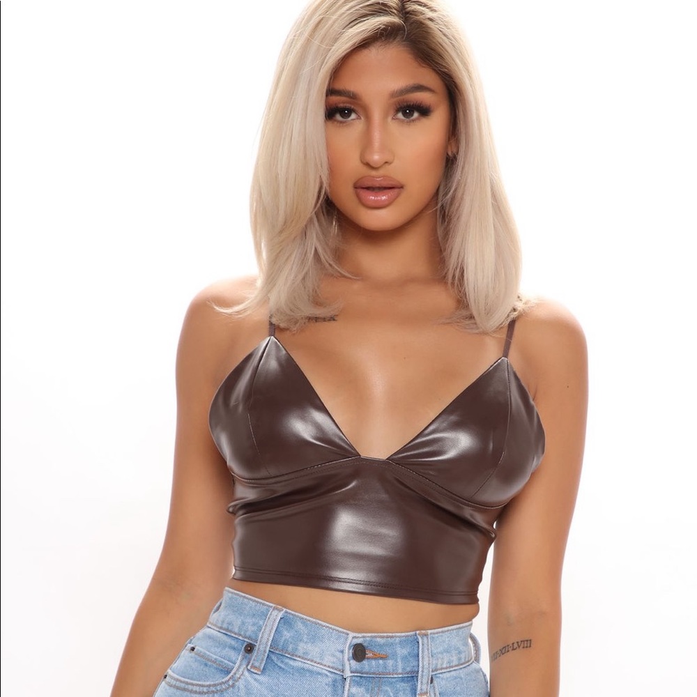 Fashion nova faux leather too